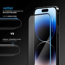 iPhone 14 Pro, 3D Tempered Glass Easy Fit, Anti-Shatter Edge,  Black