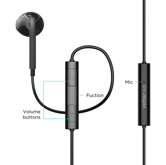 ClearSound In-Ear Headphones3rd Gen, USB-C, Handsfree, Black