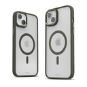 Husa iPhone 14 Plus, Clip-On Hybrid, Matt, MagSafe Compatible, Green