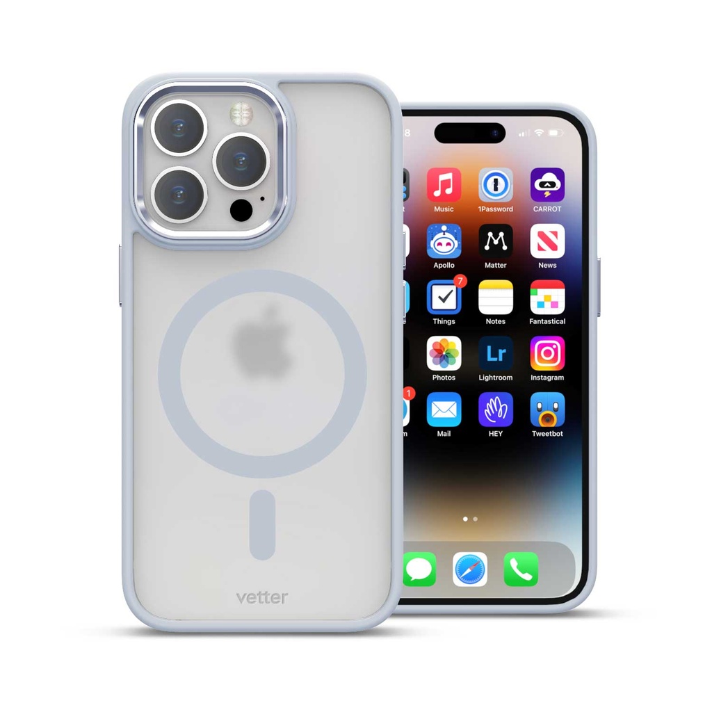 Husa iPhone 14 Pro, Clip-On Hybrid, Matt, MagSafe Compatible, Royal Blue