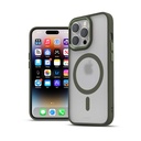 Husa iPhone 14 Pro Max, Clip-On Hybrid, Matt, MagSafe Compatible, Green