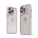 Husa iPhone 14 Pro Max, Clip-On Hybrid, Matt, MagSafe Compatible, Pink