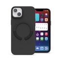 Husa iPhone 14 Plus, Clip-On Vegan Leather, MagSafe Compatible, Black