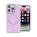 Husa iPhone 14 Pro, Clip-On Vegan Leather, MagSafe Compatible, Bright Purple