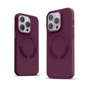 Husa iPhone 14 Pro, Clip-On Vegan Leather, MagSafe Compatible, Purple