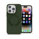 Husa iPhone 14 Pro Max, Clip-On Vegan Leather, MagSafe Compatible, Green