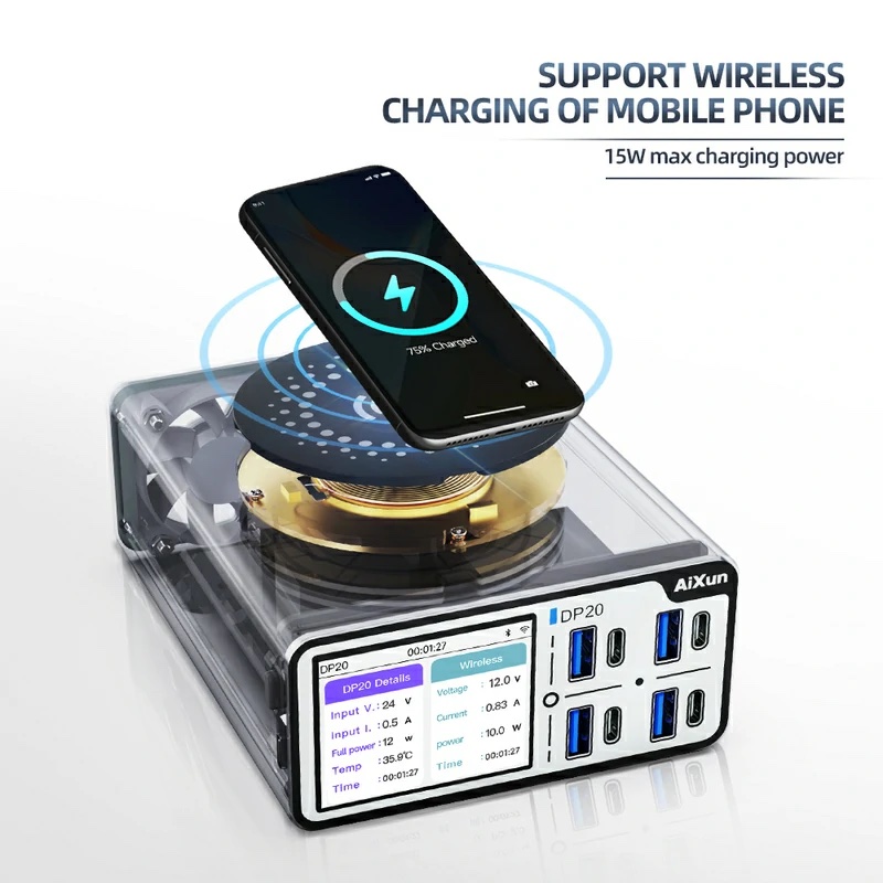 DP20 Desktop Smart Fast Charger for iPhone Android PD QC Fast Charging
