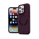 Husa iPhone 15 Pro, Clip-On Vegan Leather, MagSafe Compatible, Purple