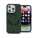 Husa iPhone 15 Pro, Clip-On Vegan Leather, MagSafe Compatible, Green