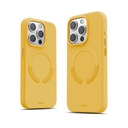 Husa iPhone 15 Pro, Clip-On Vegan Leather, MagSafe Compatible, Candy Yellow