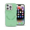 Husa iPhone 15 Pro, Clip-On Vegan Leather, MagSafe Compatible, Ice Sea Blue