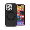 Husa iPhone 13 Pro Max, Clip-On Vegan Leather, MagSafe Compatible, Black