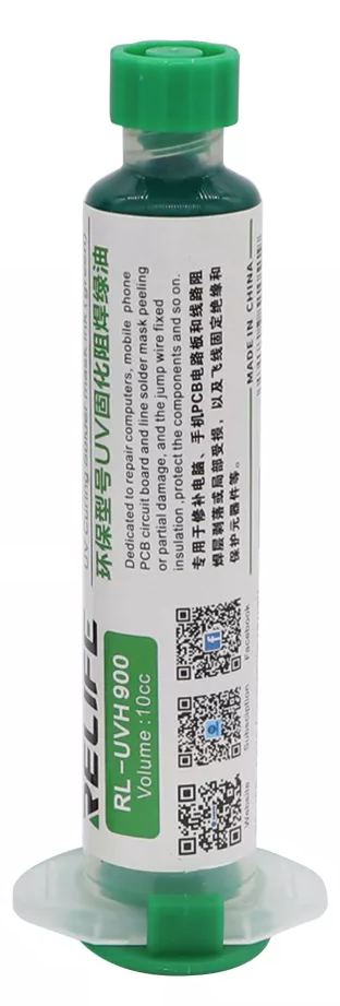 Adeziv UV, Relife, RL-UHV900, UV Green Curing Solder Mask Ink, 10cc