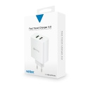 Incarcator Fast Travel Charger, with Quick Charge 3.0 and Smart Port, White