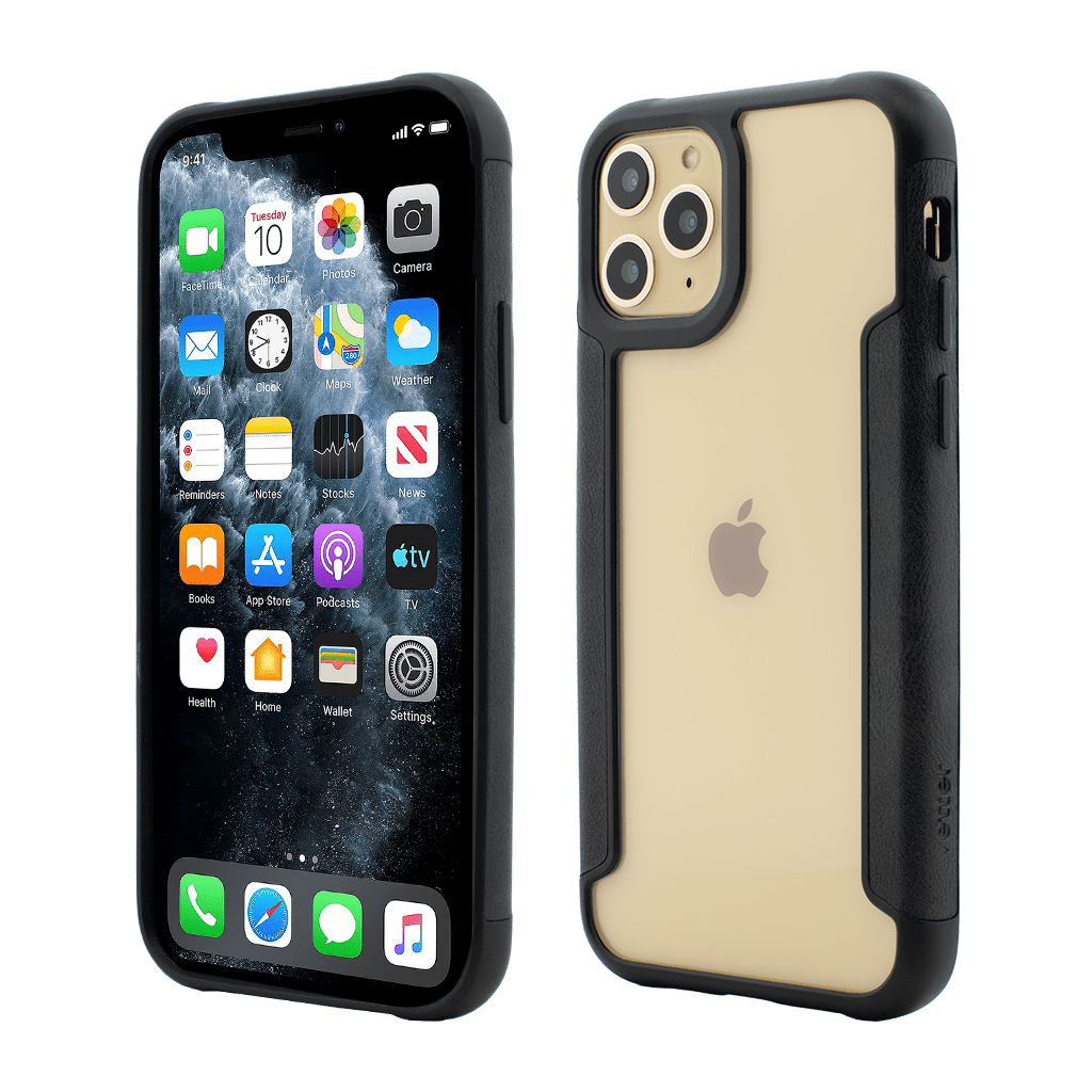 Husa iPhone 11 Pro Max, Smart Case, Soft Edge and Clear Back, Black