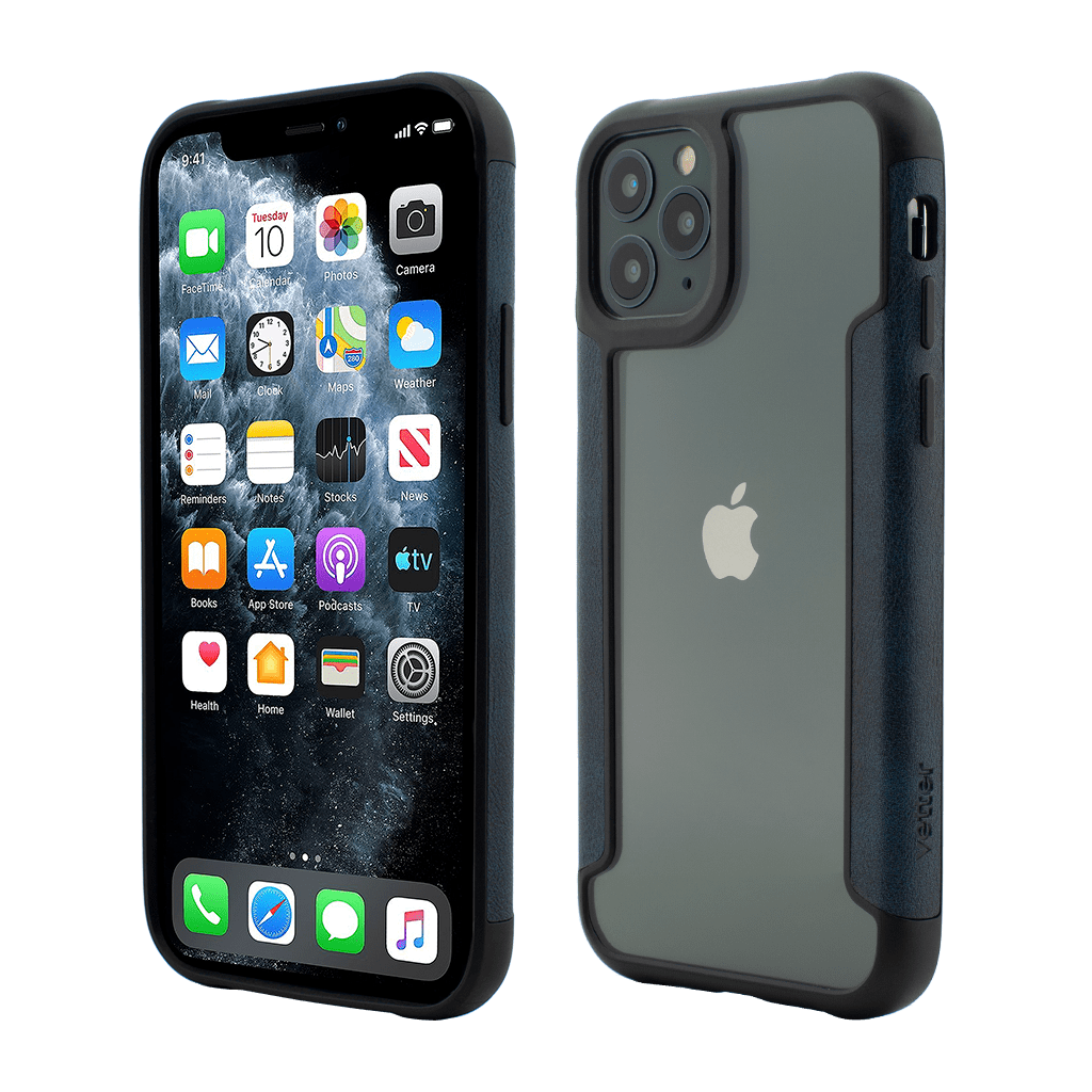 Husa iPhone 11 Pro Max, Smart Case, Soft Edge and Clear Back, Navy Blue