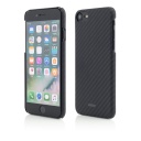 Husa iPhone 7, Smart Case Carbon Design, Rubber Feel, Black