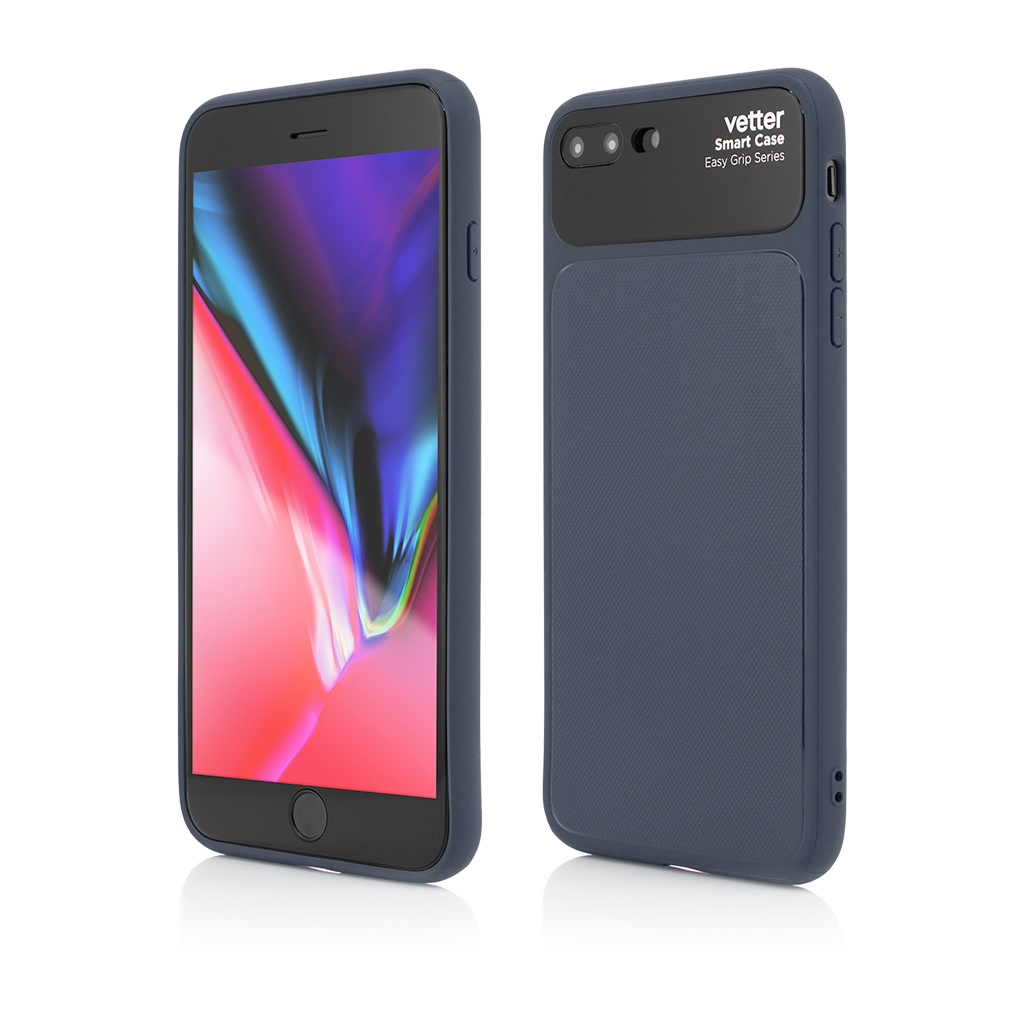 Husa iPhone 8 Plus, 7 Plus, Smart Case Easy Grip, Blue