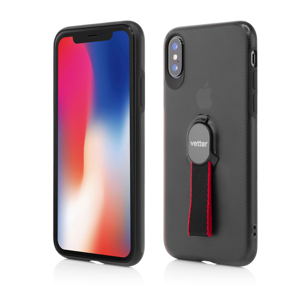 Husa iPhone XS, X, Smart Case Hybrid, with Removable Strap, Magnetic Ready, Black