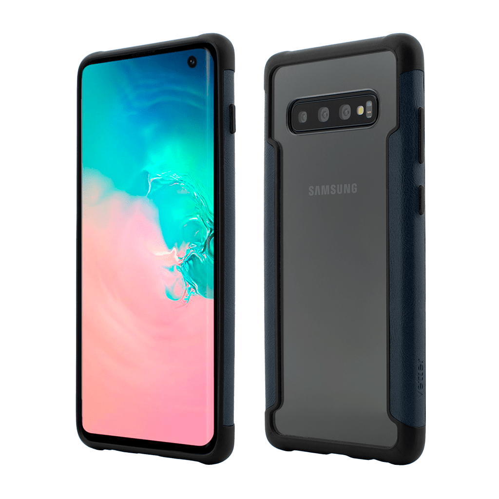 Husa Samsung Galaxy S10, Smart Case, Soft Edge and Clear Back, Navy Blue
