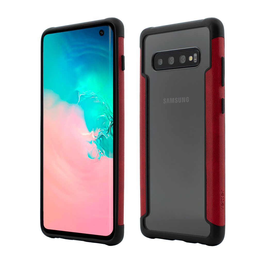 Husa Samsung Galaxy S10, Smart Case, Soft Edge and Clear Back, Red