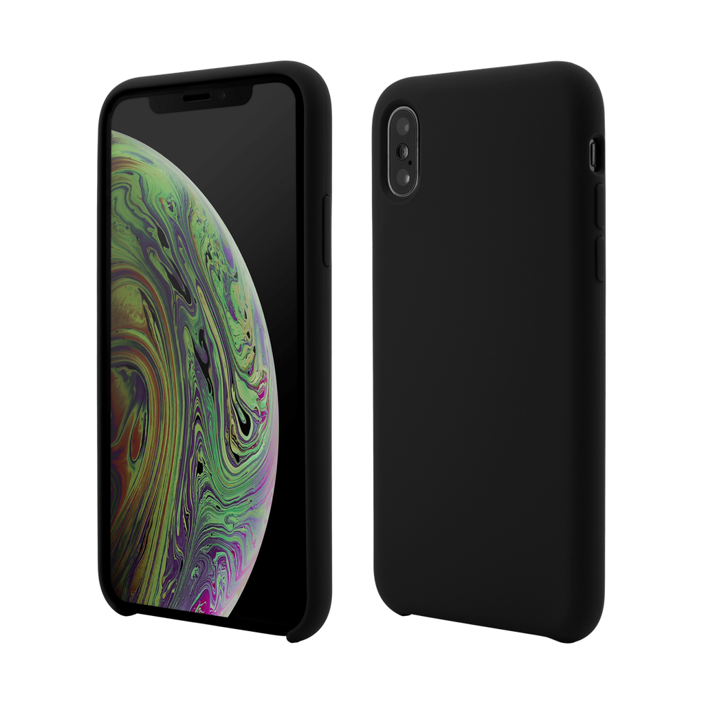 Husa iPhone XS Max, Clip-On Soft Touch Silk Series, Black