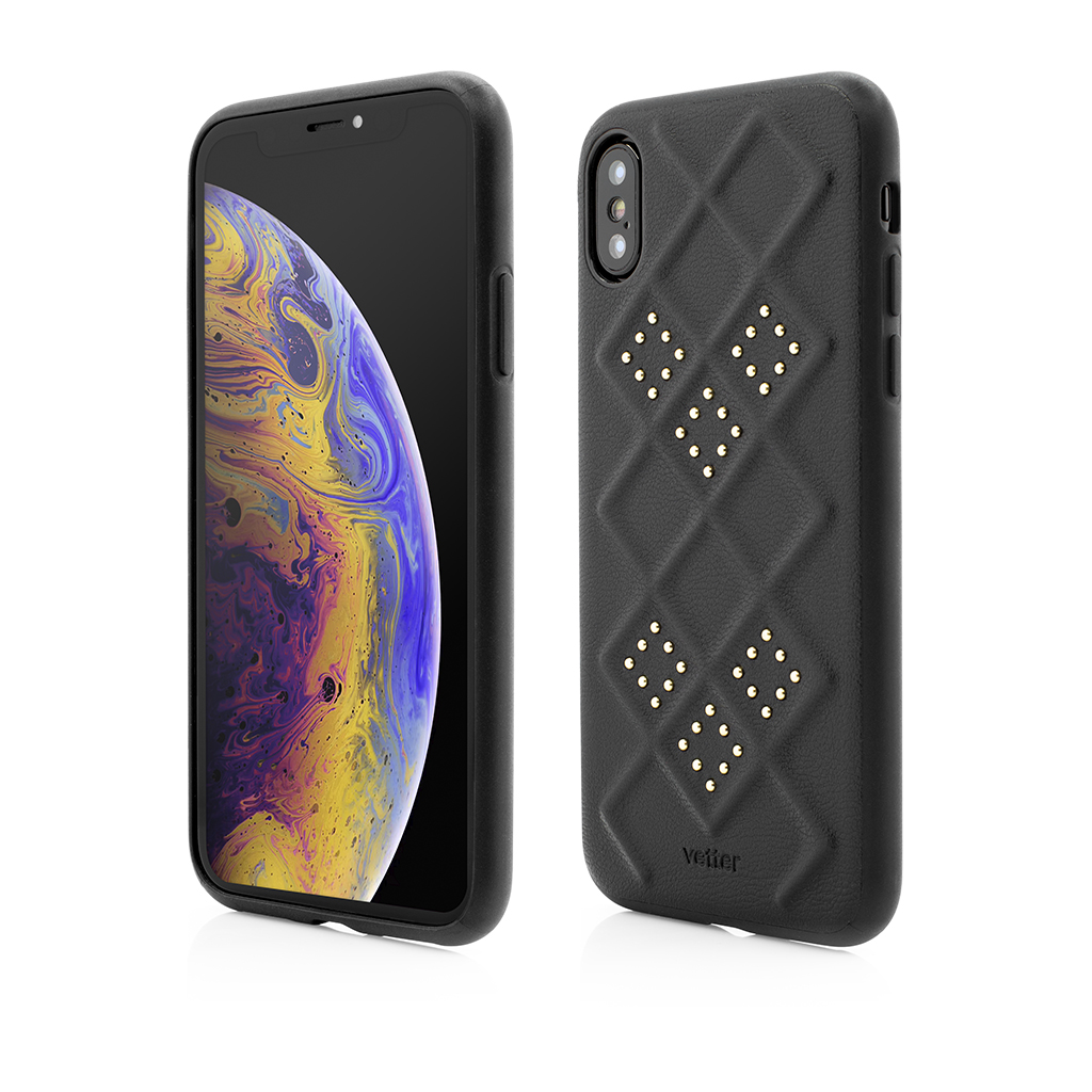 Husa iPhone Xs Max, Smart Case, 3D Rhombus Design, Black