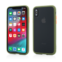 Husa iPhone Xs, X, Clip-On Hybrid Protection, Shockproof Soft Edge and Rigid Matte Back Cover, Olive