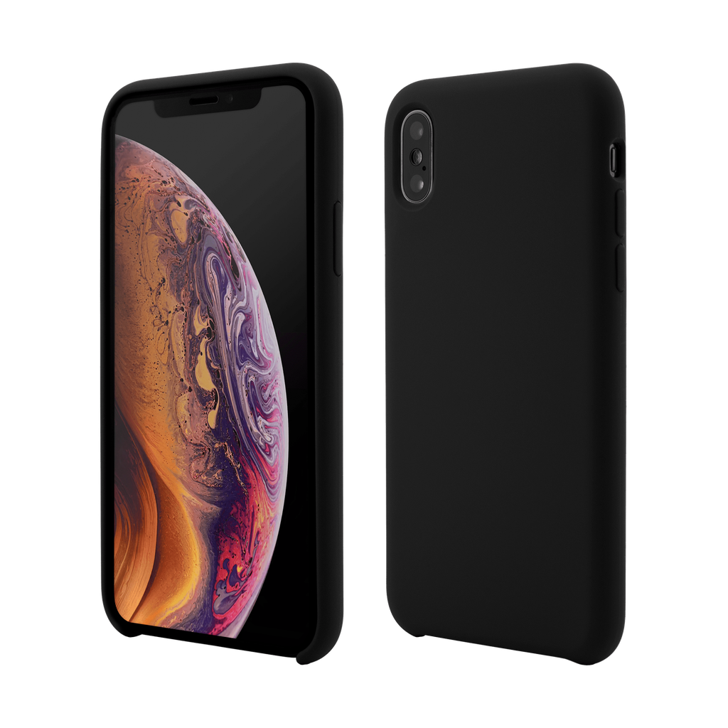Husa iPhone XS, X, Clip-On Soft Touch Silk Series, Black