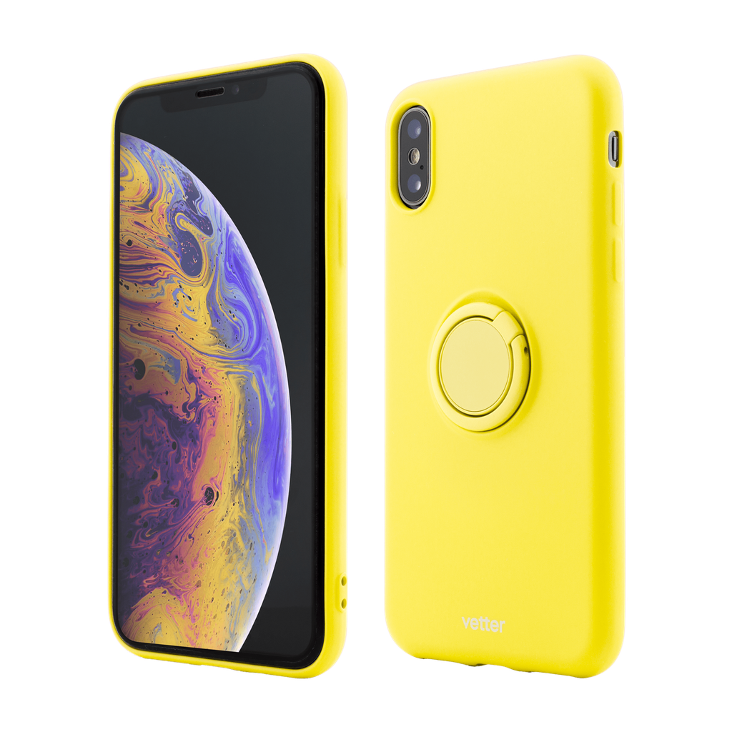Husa iPhone XS Max, Soft Pro with Magnetic iStand, Yellow
