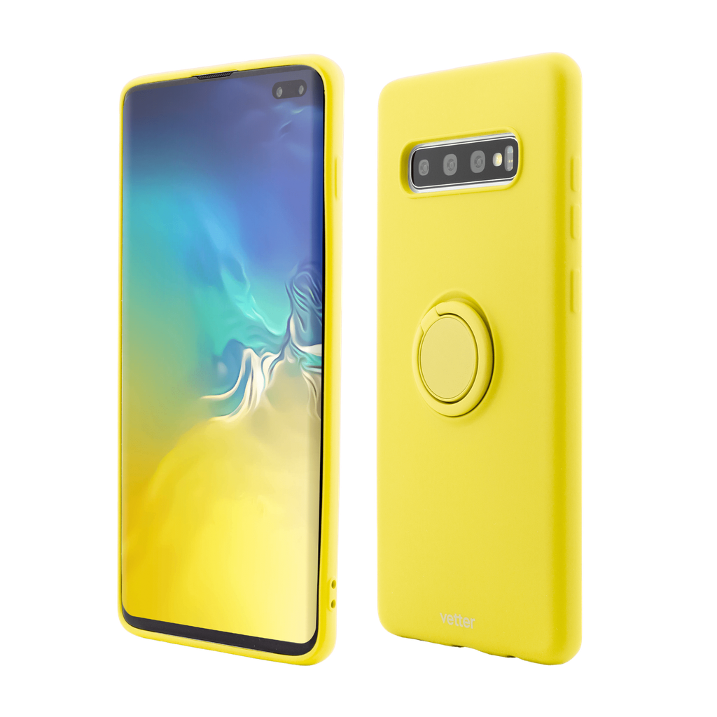 Husa Samsung Galaxy S10 Plus, Soft Pro with Magnetic iStand, Yellow