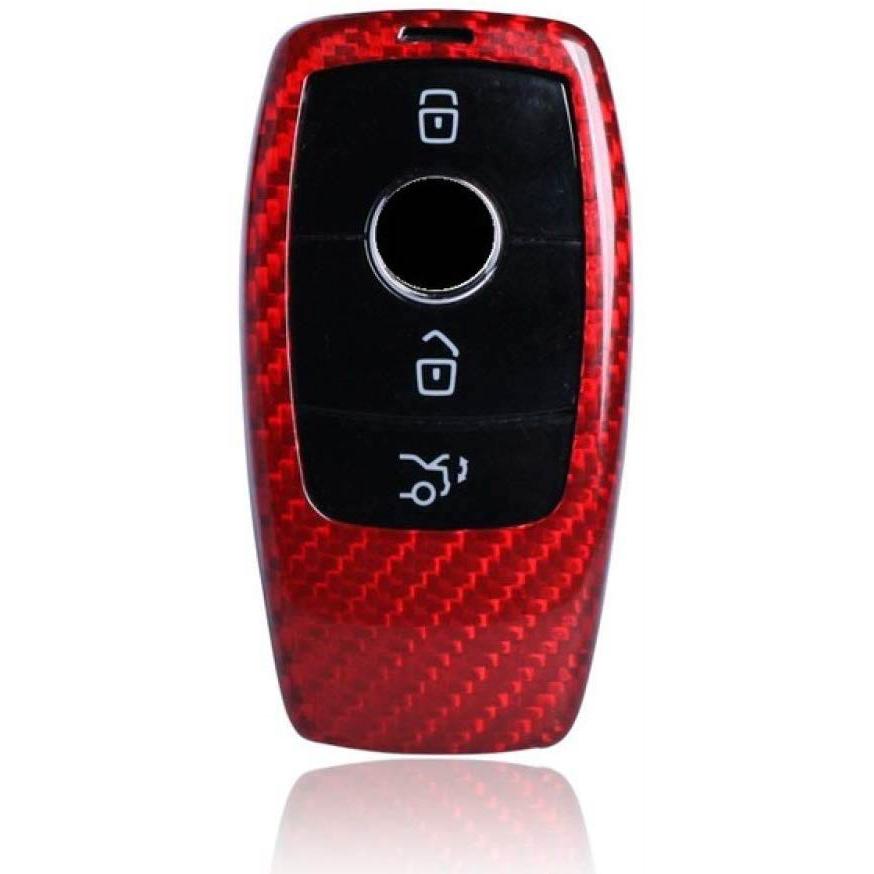 Husa Case for Mercedes-Benz Key from 2016, made from Carbon, Glossy Red