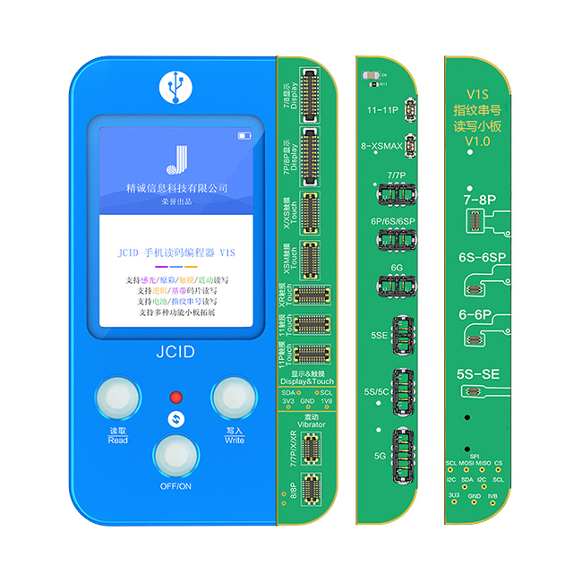 JC V1S Mobile Phone Code Reading Programmer for iPhone 7 - 11 Pro Max + Fingerprint Board + Battery Board