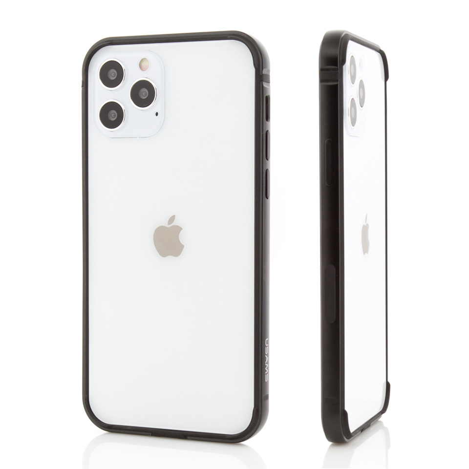Husa USAMS, Aluminium Alloy + TPU Bumper Case, iPhone 12 Pro, Fellwell Series, US-BH641, Black