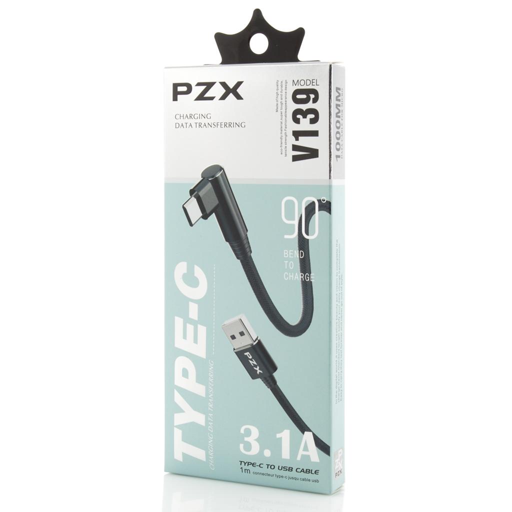 Cabluri PZX, Type-C Cable, V139, 3.1A, 1m, Black