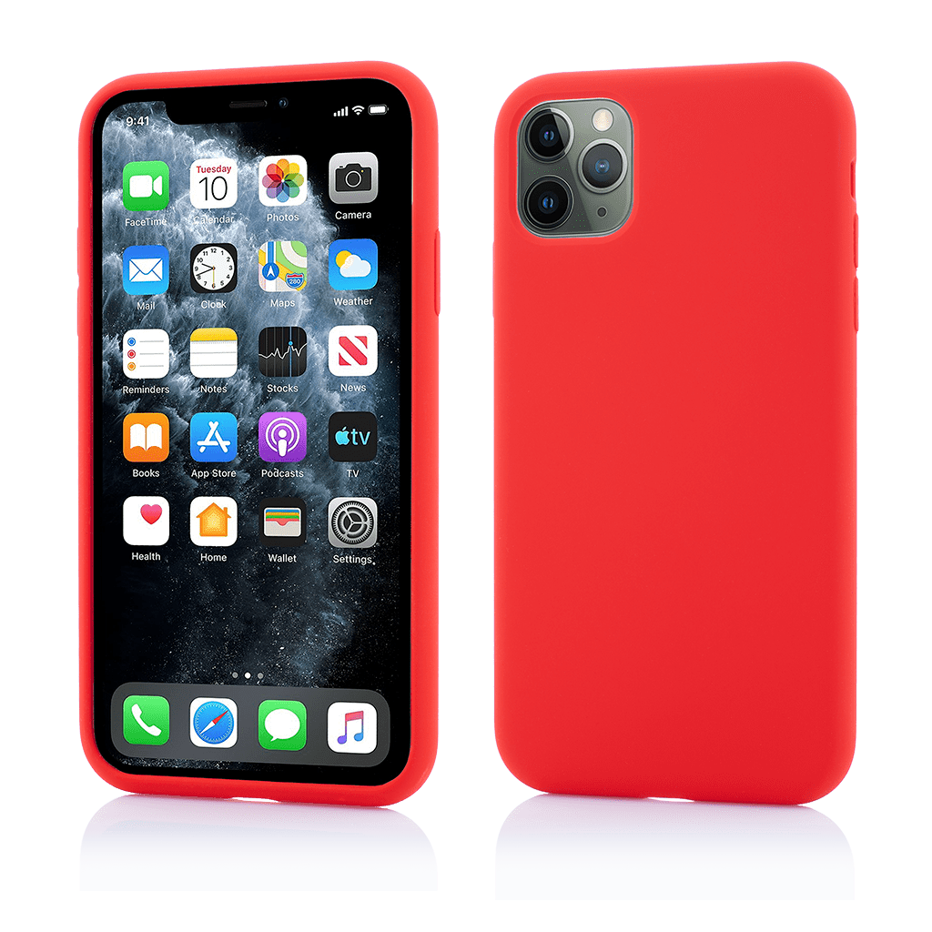 Produs Resigilat, Husa iPhone 11 Pro, Clip-On Soft Touch Silk Series, Red