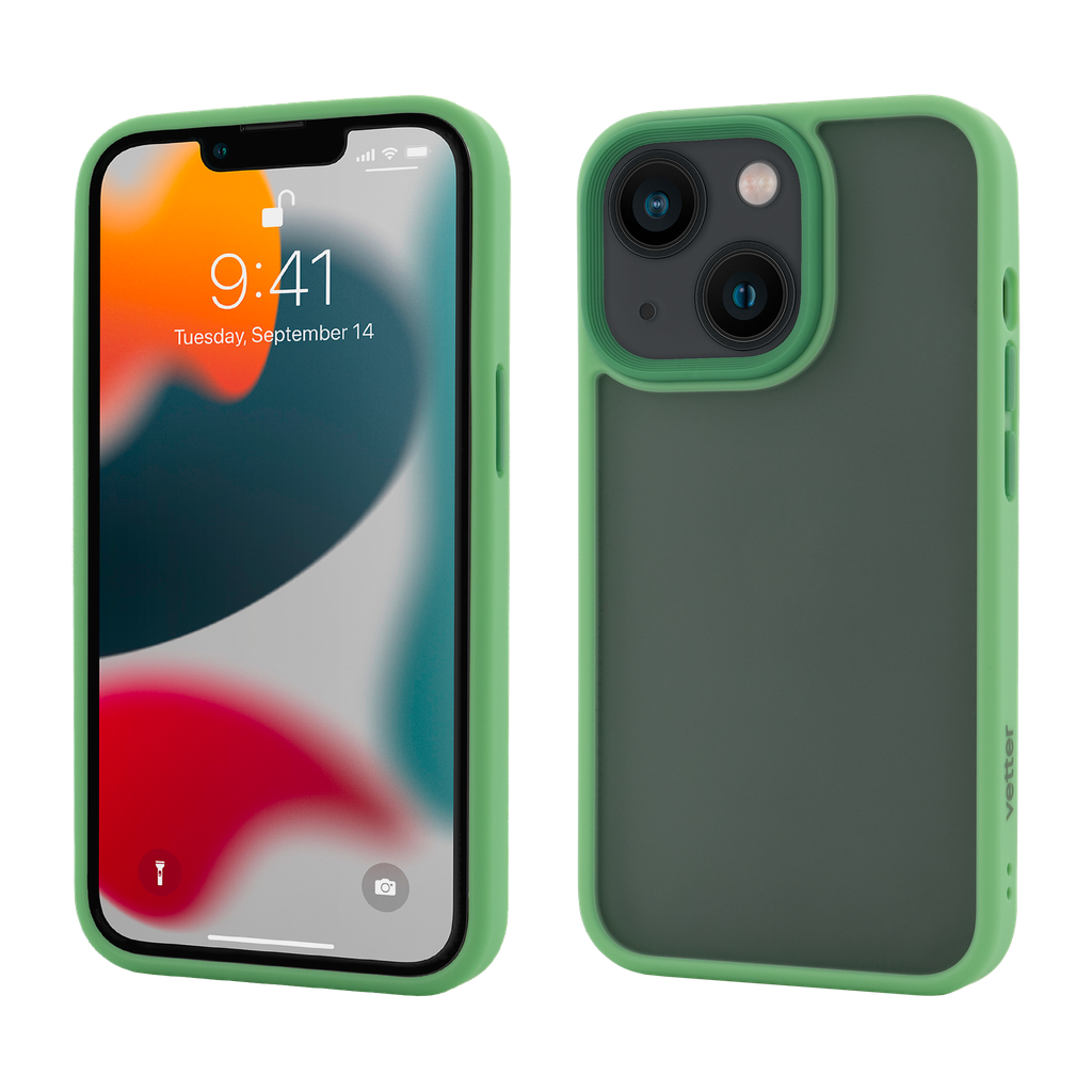 Husa iPhone 13 mini, Clip-On Hybrid, Shockproof Soft Edge and Rigid Back Cover, Light-Green