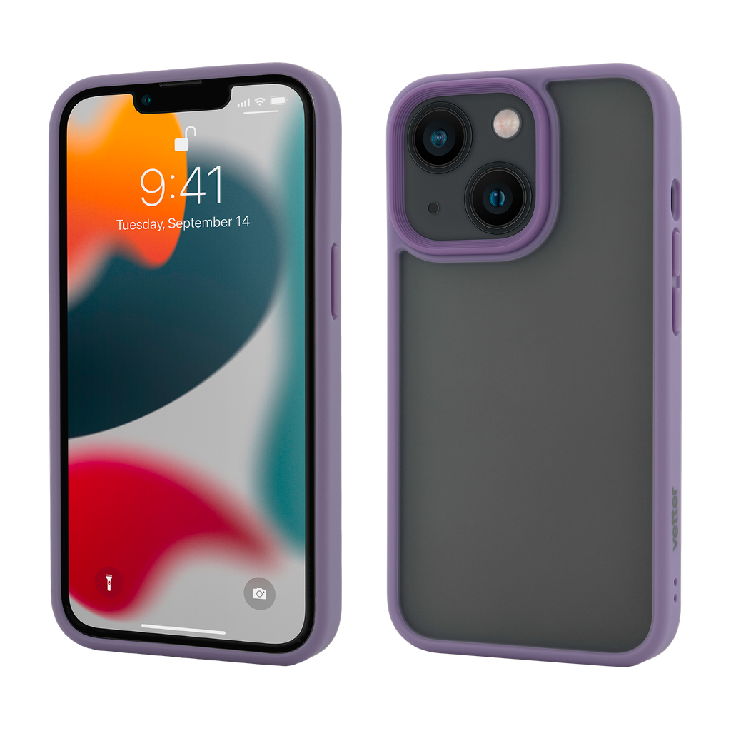 Husa iPhone 13, Clip-On Hybrid, Shockproof Soft Edge and Rigid Back Cover, Purple