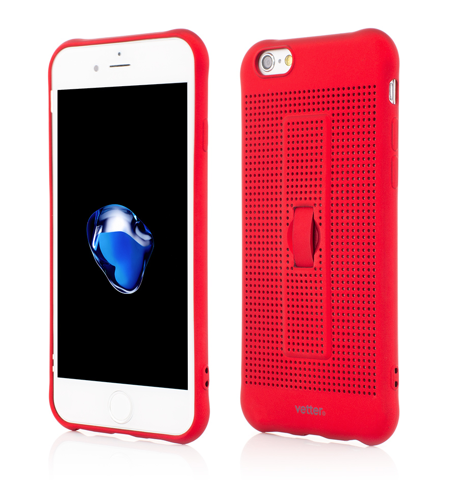 iPhone 6S Plus, 6 Plus, Vetter GO, Vent Soft with Strap, Red, Resigilat