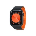 keepON, magnetic band for Apple Watch 9, 8, 7, 6, 5, 4, 42/44/45mm, black and orange