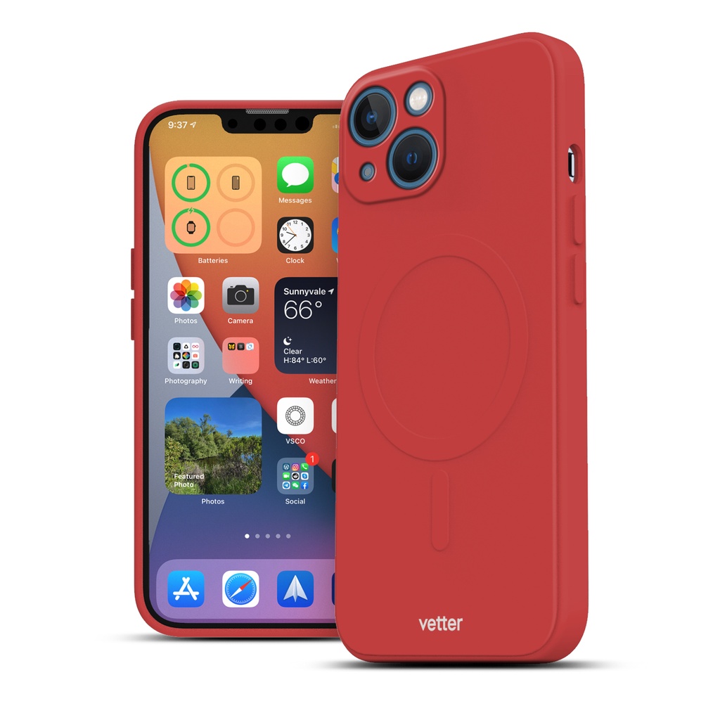 Husa iPhone 13 Soft Pro Ultra, MagSafe Compatible, Red