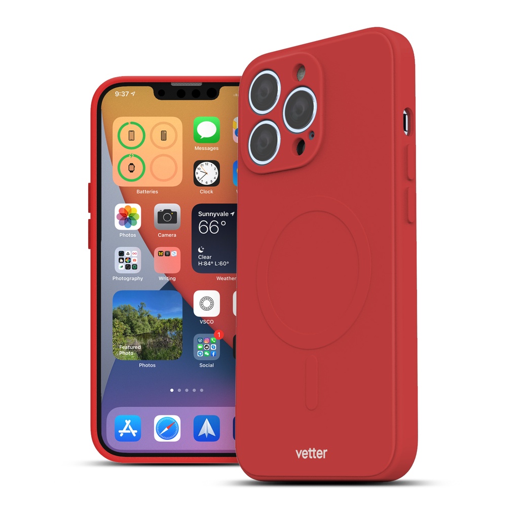 Husa iPhone 13 Pro Soft Pro Ultra, MagSafe Compatible, Red