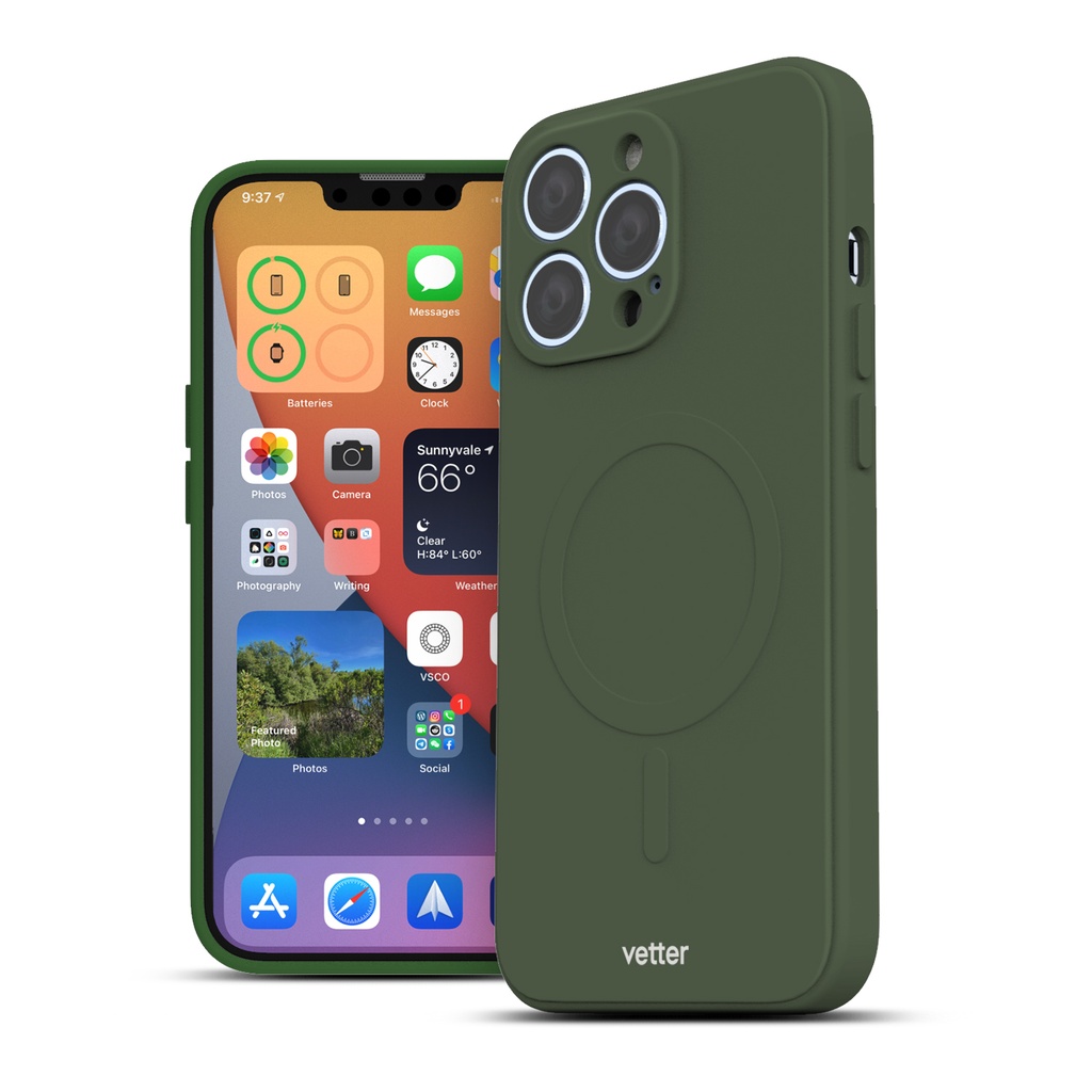 Husa iPhone 13 Pro Soft Pro Ultra, MagSafe Compatible, Midnight Green