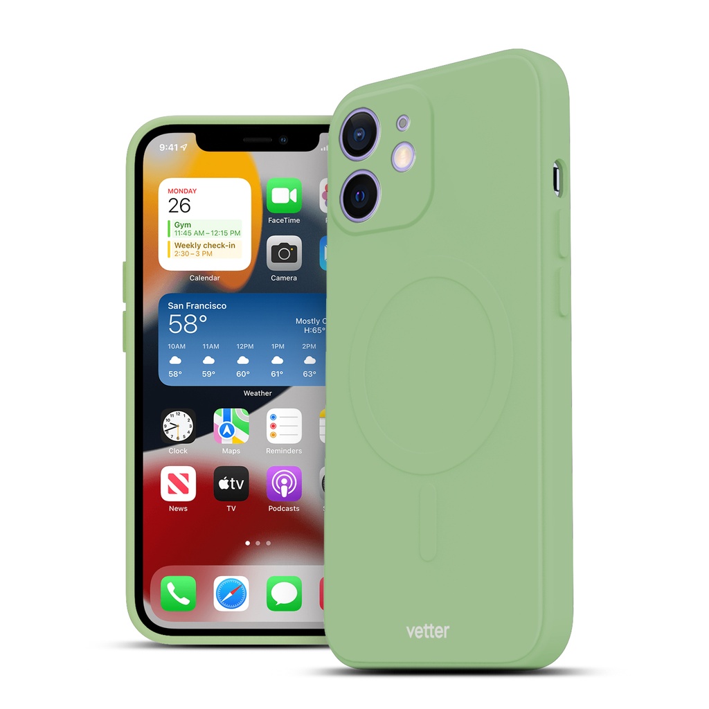 Husa iPhone 12 Soft Pro Ultra, MagSafe Compatible, Mint Green