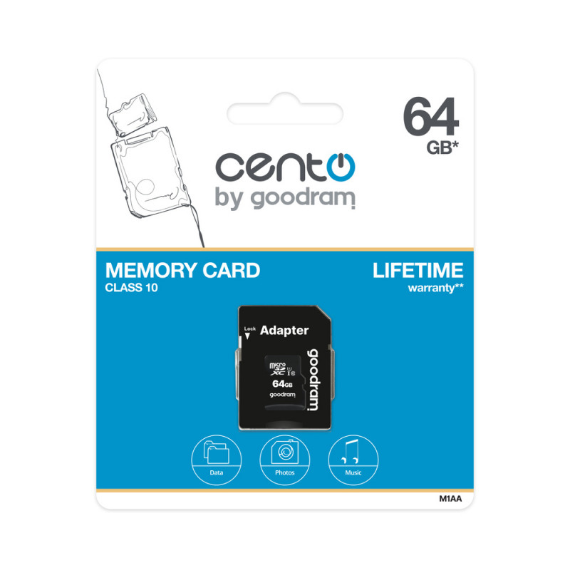 Card CENTO MicroSD C10 64GB