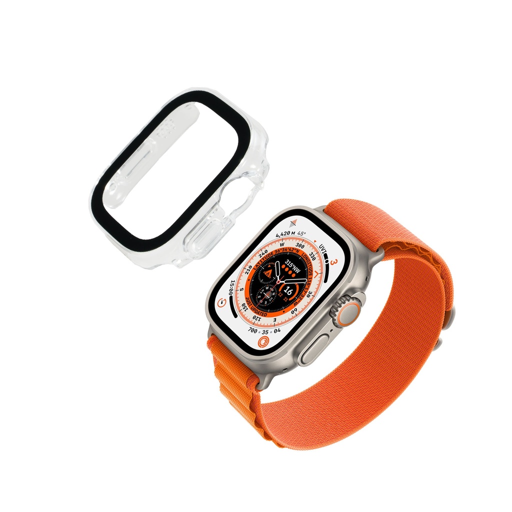 invisiGUARD, All round protective case for Apple Watch Ultra 2, Ultra 49mm, Transparent