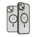 Husa iPhone 14, Clip-On Hybrid, Matt, MagSafe Compatible, Green