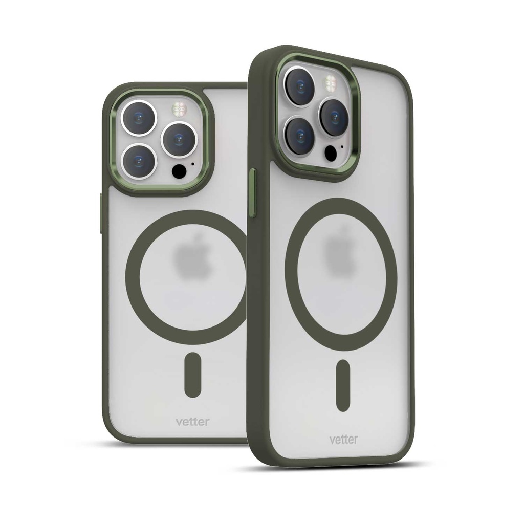 Husa iPhone 14 Pro, Clip-On Hybrid, Matt, MagSafe Compatible, Green