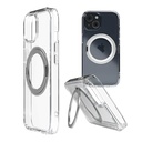 Husa iPhone 14, Clip-On Crystal MagSafe Compatible, with 360 degree rotating stand, Transparent