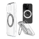 Husa iPhone 15 Pro, Clip-On Crystal MagSafe Compatible, with 360 degree rotating stand, Transparent